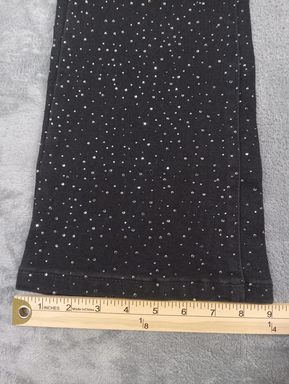 Forever 21 Black Rhinestone Flare Jeans Size 30X30 - Picture 11 of 12